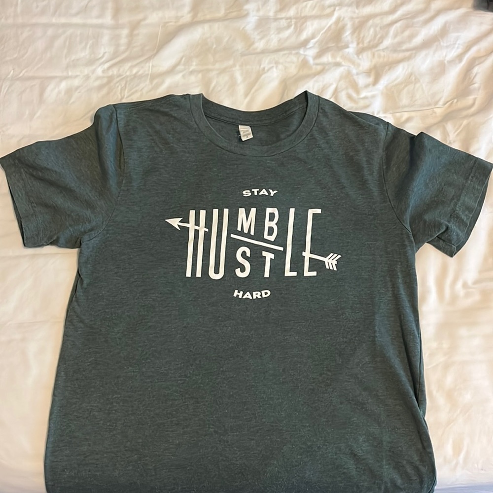 dark green, size medium t-shirt